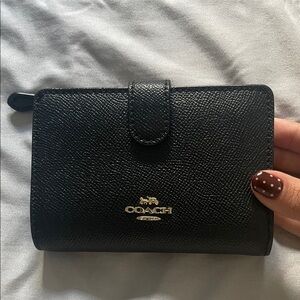 Coach Black Textured Leather Wallet